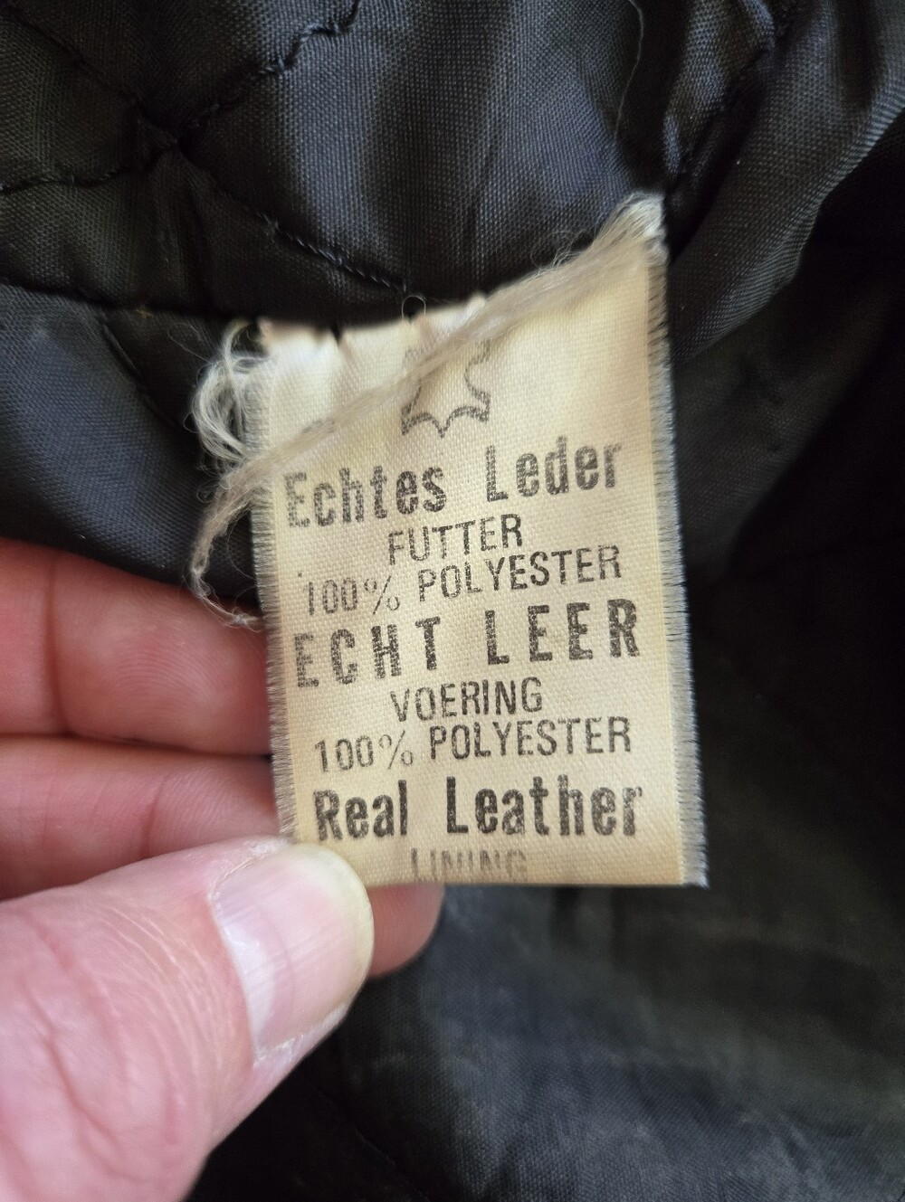 Men's Black Leather Biker Jacket - Classic Moto Style - Picture 4 of 5
